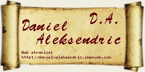 Daniel Aleksendrić vizit kartica